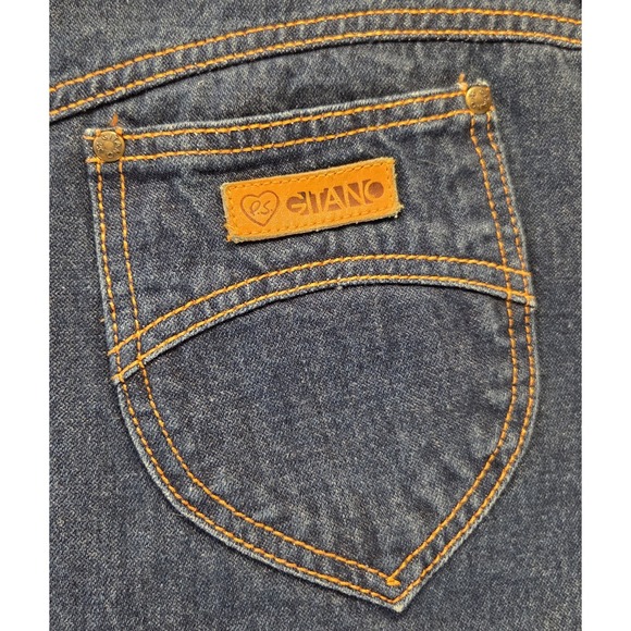 GITANO Vtg Denim Skirt Sz 13/14 Front Slit 29" Waist - Picture 5 of 10